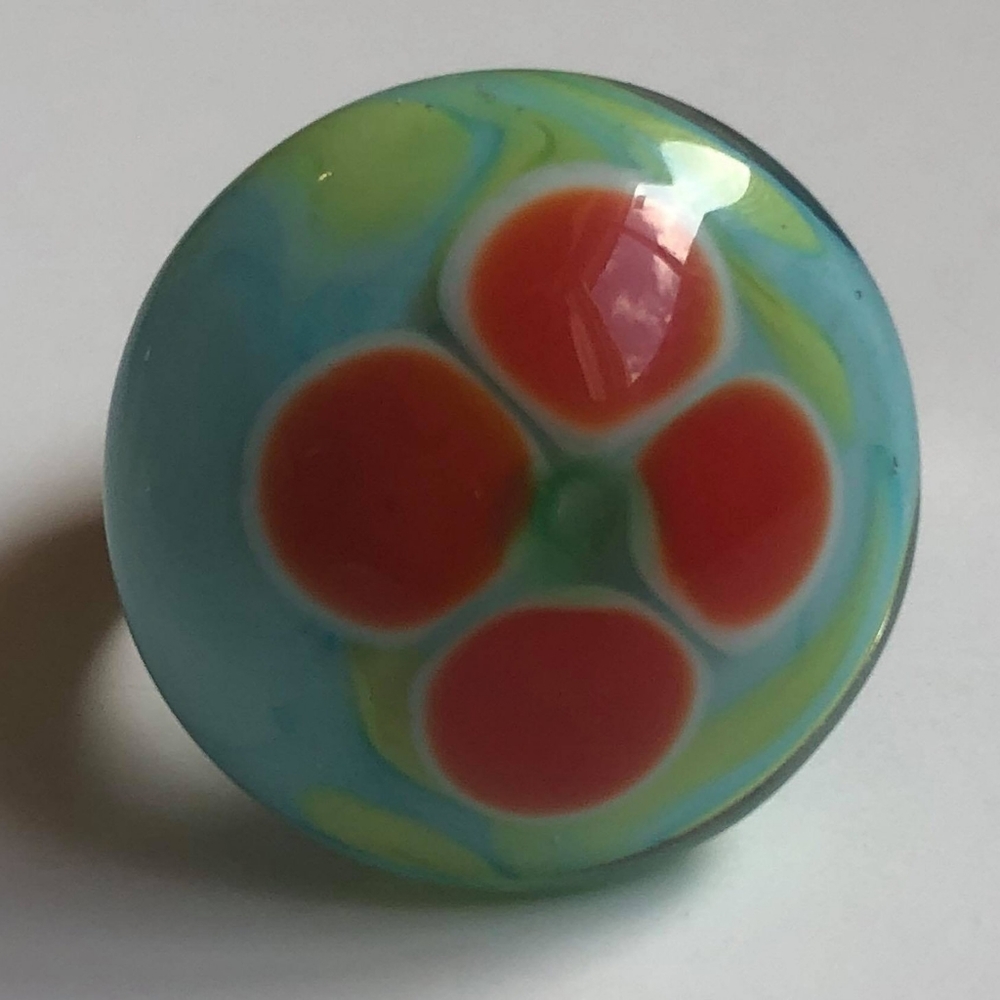 950 Silver Glass Art Ring
